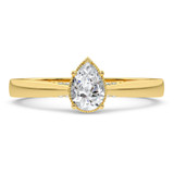 Photo of Killian 2 ct tw. Lab Grown Pear Solitaire Engagement Ring 14K Yellow Gold [BT5886YE-M090]