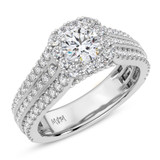 Photo of Chrissa 3 3/8 ct tw. Lab Grown Round Solitaire Bridal Set Platinum [BT5879PE-L070]