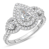 Photo of Rhiannon 2 1/2 ct tw. Lab Grown Pear Solitaire Bridal Set Platinum [BT5887PE-M070]