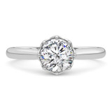 Photo of Beatrix 1 ct tw. Lab Grown Round Solitaire Bridal Set Platinum [BT5900PE-L095]
