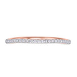 Photo of Shot Diva Collection Morganite 3 1/5 ct tw. Lab Grown Oval Solitaire Bridal Set 14K Rose Gold [BT5902RL]