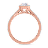 Photo of Shot Diva Collection Carter 2 1/2 ct tw. Lab Grown Radiant Solitaire Bridal Set 14K Rose Gold [BT5904RE-Z095]