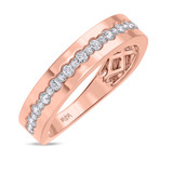 Photo of Briella 1/2 ct tw. Lab Grown Diamond Mens Wedding Band 14K Rose Gold [BT5901RM]