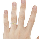 Photo of Briella 1/2 ct tw. Lab Grown Diamond Mens Wedding Band 14K Yellow Gold [BT5901YM]