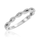 Photo of Isla 3/8 cttw His and Hers Matching Wedding Band Set 10K White Gold [BT472WL]