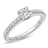 Photo of Qadir 1 7/8 Carat T.W. Round Solitaire Bridal Set 14K White Gold [BT5001WE-R070]