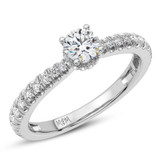 Photo of Nero 1 7/8 Carat T.W. Round Solitaire Bridal Set 14K White Gold [BT5004WE-R070]