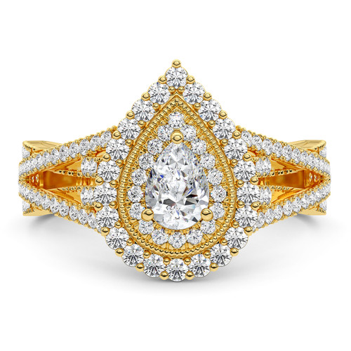 Photo of Acadia 1 1/2 ct tw. Pear Solitaire Engagement Ring 14K Yellow Gold