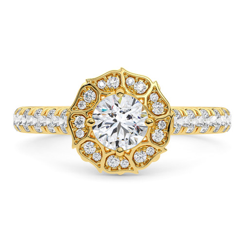 Photo of Nivea 2 ct tw. Round Solitaire Engagement Ring 14K Yellow Gold