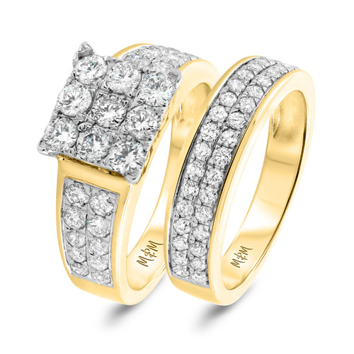 Photo of Aurora 2 1/5 cttw Fancy Cut Bridal Set 14K Yellow Gold [BR442Y-C000]