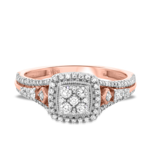 Photo of Dashiell 3/4 cttw Cushion Cut Engagement Ring 10K Rose Gold [BT201RE-C000]