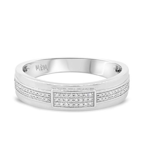 Photo of Cora 1/4 cttw Mens Band 14K White Gold [BT486WM]