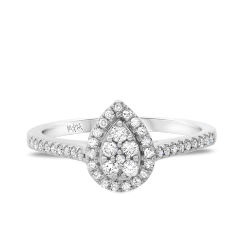 Photo of Harley 1/2 cttw Pear Cut Engagement Ring 10K White Gold [BT432WE-C000]