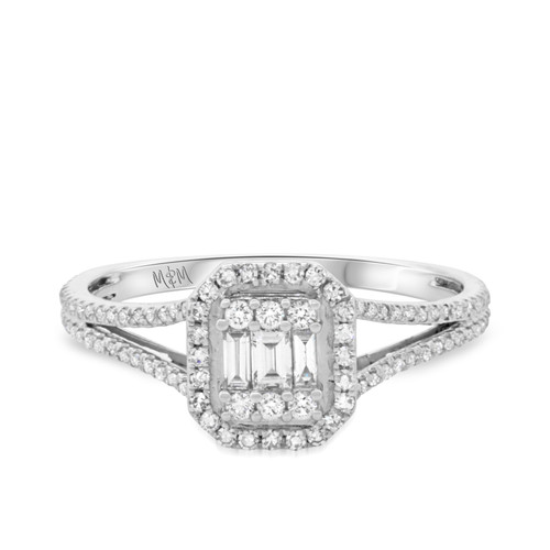Photo of Clarie 1/2 cttw Fancy Cut Engagement Ring 10K White Gold [BT479WE-C000]