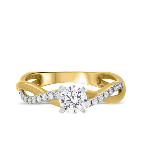 Photo of Sophia 1 cttw Round Engagement Ring 10K Yellow Gold [BT469YE-R070]