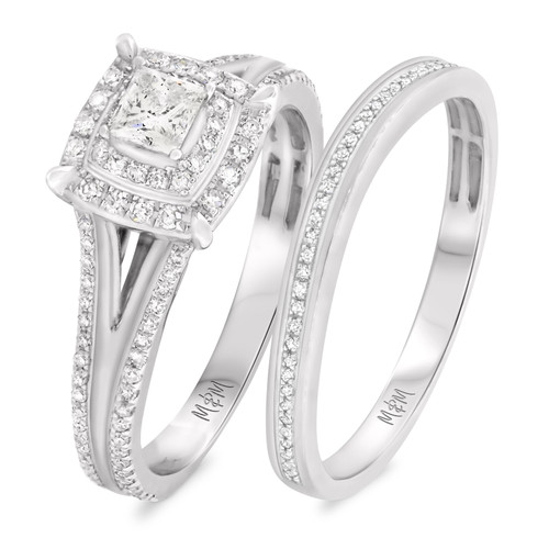 Photo of 7/8 ct tw. Princess Solitaire  10K White Gold [BR481W-P023]