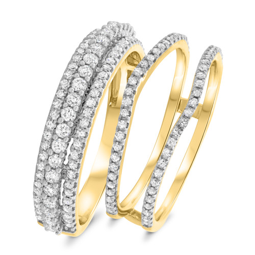 Photo of Dashiell 1 1/3 cttw Wedding Band Set 14K Yellow Gold [WB201Y]