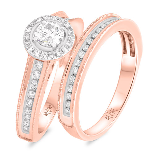 Photo of Forest  1 3/8 ct tw. Lab Grown Round Solitaire Bridal Set 10K Rose Gold [BR5868R-C000]