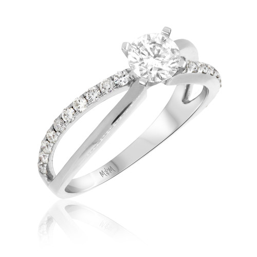 Photo of Autry  ct tw. Lab Grown Round Solitaire Engagement Ring 10K White Gold [BT5869WE-L095]