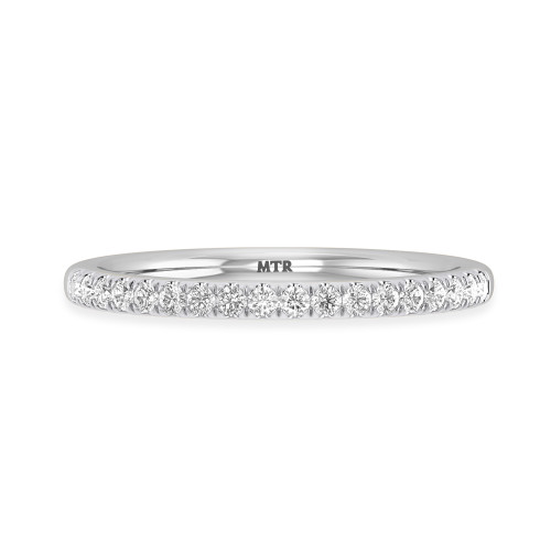 Photo of Lizzie 3/8 ct tw. Lab Grown Ladies Band 10K White Gold [BT5601WL]