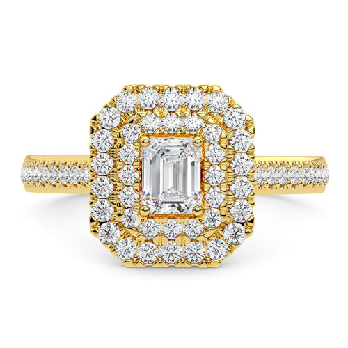 Photo of Nalda 2 1/4 ct tw. Lab Grown Emerald Solitaire Engagement Ring 14K Yellow Gold [BT5891YE-N070]