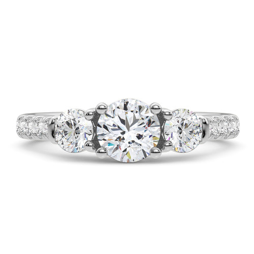 Photo of Floryn 2 1/2 ct tw. Lab Grown Round Solitaire Engagement Ring 14K White Gold [BT5898WE-L080]