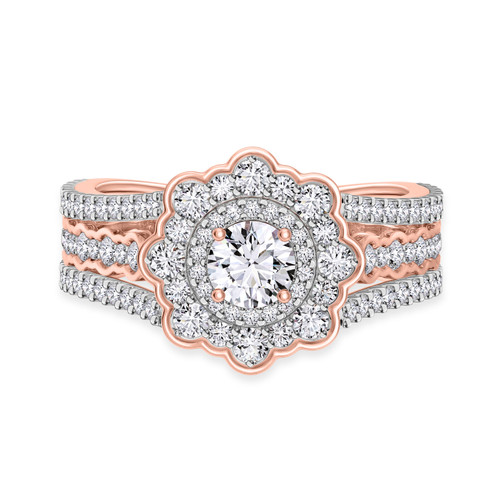 Photo of Briella 2 3/8 ct tw. Lab Grown Round Solitaire Engagement Ring 14K Rose Gold [BT5901RE-L070]