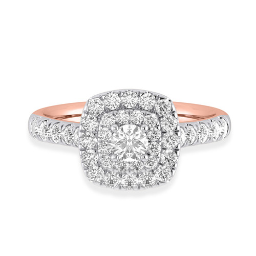 Photo of Lizzie 2 ct tw. Lab Grown Round Solitaire Engagement Ring 14K Rose Gold [BT5601RE-C000]