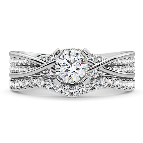 Photo of Onya 2 ct tw. Lab Grown Round Solitaire Bridal Set P95T Rose Gold [BR5880P-L090]