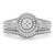 Photo of London 1/2 ct tw. Round Cluster Bridal Set 14K White Gold