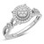 Photo of Griffin 1/2 ct tw. Round Cluster Bridal Set Platinum