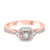 Photo of Ida 1/3 cttw Princess Cut Bridal Set 10K Rose Gold [BT204RE-C000]