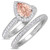 Photo of The Chunky Goddess Collection 3 1/2 ct tw. Pear Morganite Goddess Set 14K White Gold [BR5058W-C000]