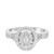 Photo of Violet 1 cttw Oval Solitaire Bridal Set 10K White Gold [BT474WE-C000]