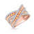 Photo of The Flair Collection 1 1/2 CT. T.W. Lab Grown Sapphire and Diamond Ladies Wedding Band  14K Rose Gold [BT5839RL]