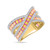 Photo of The Flair Collection 1 1/2 CT. T.W. Lab Grown Sapphire and Diamond Ladies Wedding Band  14K Yellow Gold [BT5839YL]