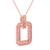 Photo of The Pink Flair Collection 2/3 CT. T.W. Lab Grown Sapphire and Diamond Pendant 10K Rose Gold [CP5844R]