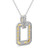 Photo of The Yellow Flair Collection 2/3 CT. T.W. Lab Grown Sapphire and Diamond Pendant 10K White Gold [CP5851W]