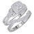 Photo of Sadie 1 1/4 CT. T.W. Princess Solitaire Bridal Set 10K White Gold [BR477W-P029]