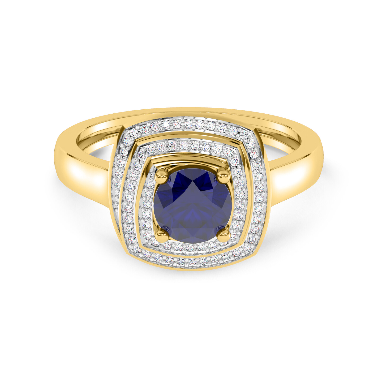 Rowena 1 1/5 Carat T.W. Blue Sapphire and diamond Engagement Ring