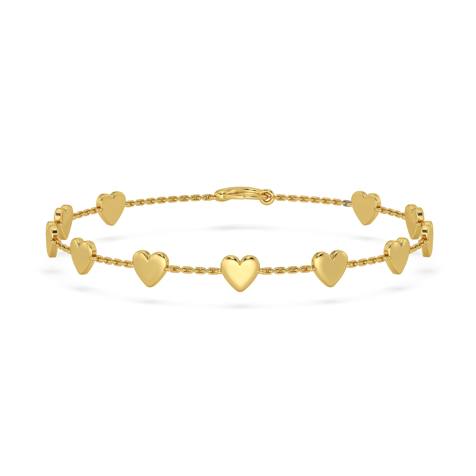 Women's 10k Gold Heart Bracelet | Gold heart bracelet, Heart bracelet,  Bracelet shops