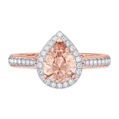 The Chunky Goddess Collection 3 ct tw. Pear Morganite Engagement Ring ...