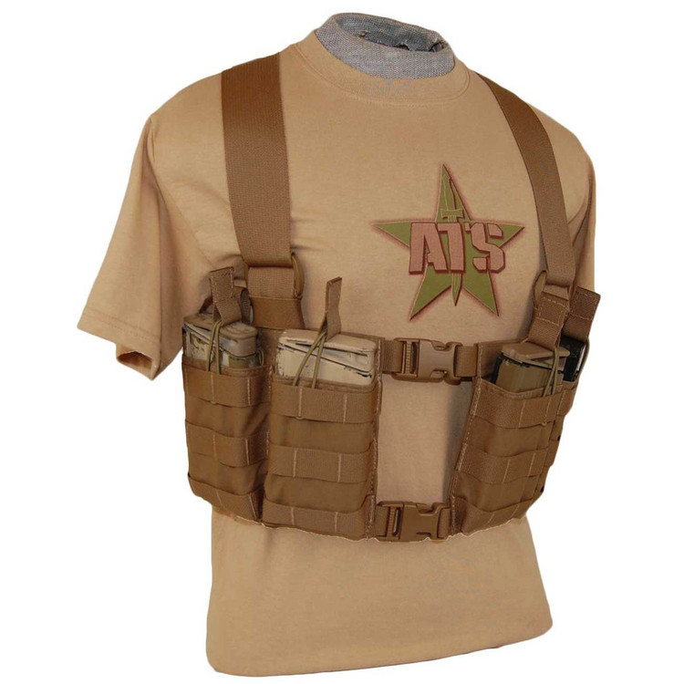 ATS Tactical Gear 7.62 SPLIT FRONT CHEST HARNESS in Coyote Brown