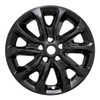 Fits 2018-2022 Chevrolet Equinox Coast To Coast Wheel Skin IWCIMP409BLK IMPOSTOR; 17 Inch; 5 V Spokes; Snap-On; Painted; Gloss Black; ABS Plastic; Set Of 4