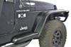 2x Ultimate Protection for Jeep Wrangler TJ | TrailFX TFX Fender Flares Set of 4 | 2 Inch Tire Coverage | LED Reflector