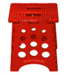 Space Made Step Stool SS-15R Single Step With Non Slip Folding Stool With Handle; 385 Pound Weight Capacity; Red; Plastic
