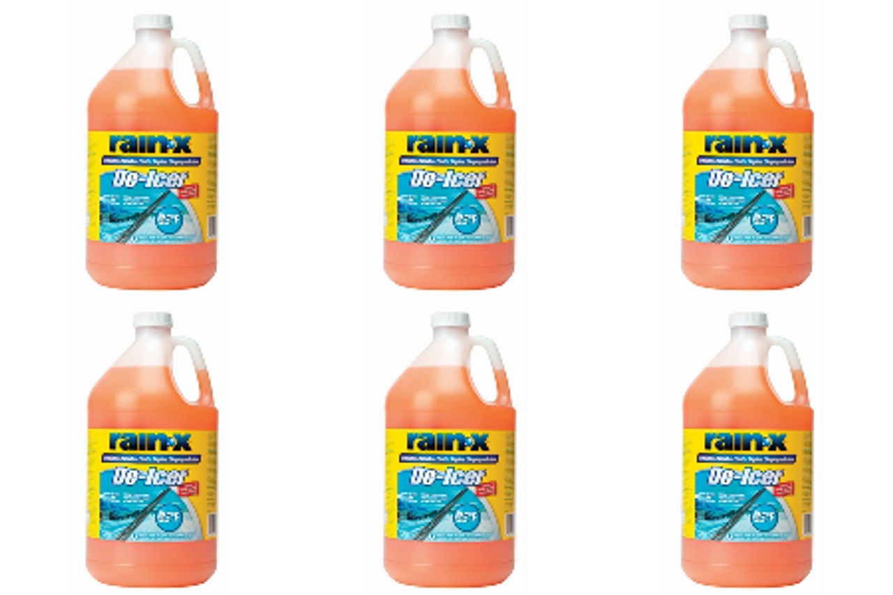 6x Rain-X Windshield Washer Fluid RX68106 With De Icer and Rain Repellant  Additives; Effective To - 25 Degrees Fahrenheit; Orange; One Gallon Jug -  Winter Yutami Motors