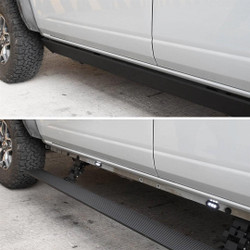 2009-2023 Automatic Electric Ram 1500 Running Board|Black Textured Aluminum E-Board E1