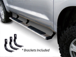 2009-2023 Dodge Ram 1500/3500/2500 | Go Rhino OE Xtreme Low Profile Nerf Bar | 5 Inch Oval Polished Stainless Steel