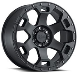 Upgrade your ride with Black Rhino Gauntlet Wheel | 17x8.5, Gloss Black With Gun Metal Bolts, 6 Spoke Design